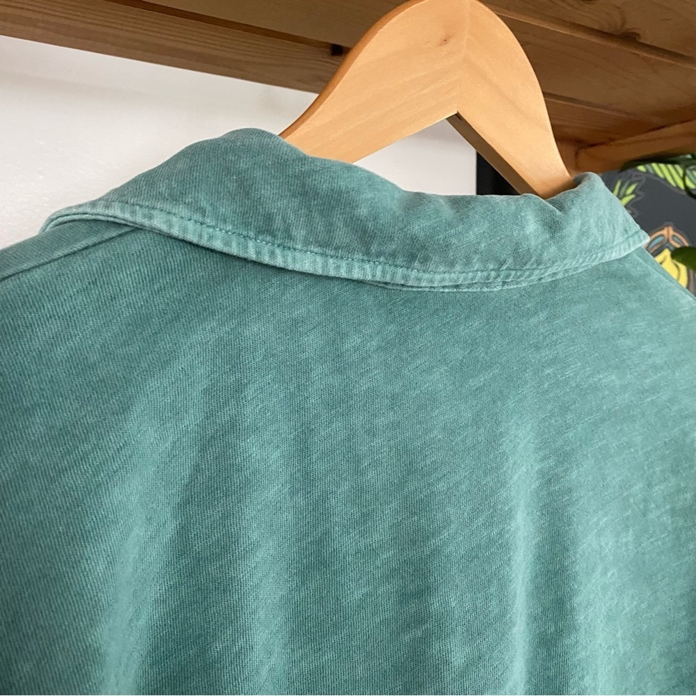 Marine Layer Green Cropped Vintage Slub Polo Tee XS - Picture 11 of 15